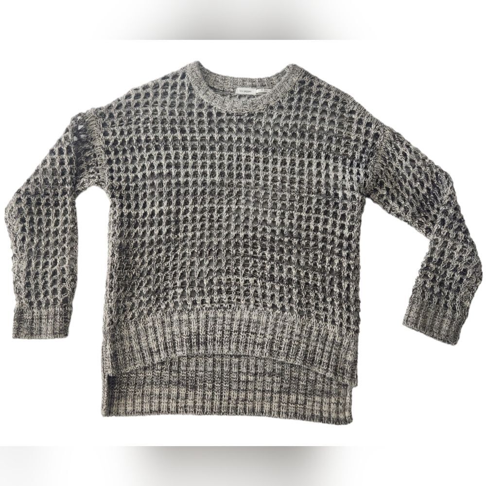 Blu Pepper High Low Women's Oversized Crochet Sweater Size M